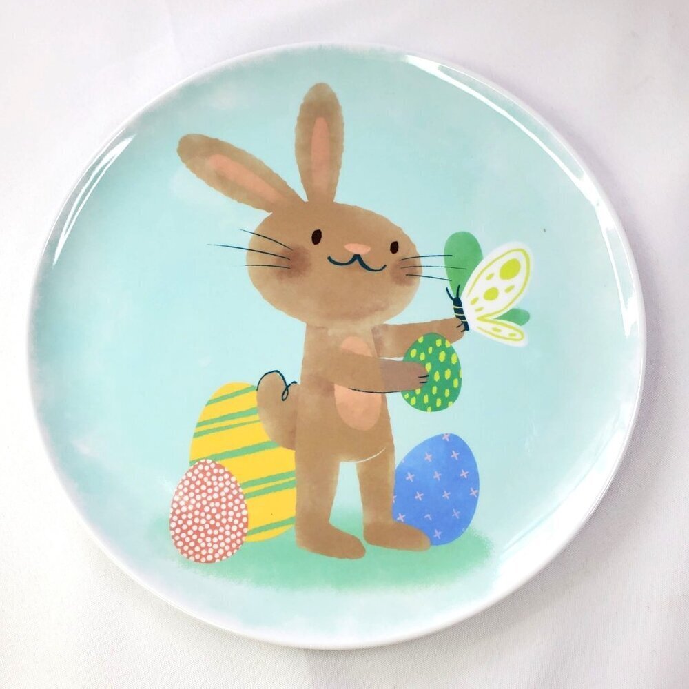 Easter-Themed Bunny Melamine Dinner Plates 10" Set Of 3 By Spritz - Picture 9 of 12